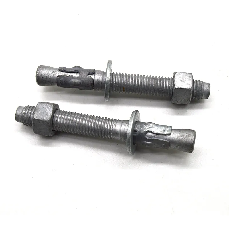 Клиновой анкер с шестигранной гайкой din934 и плоской шайбой din125, углеродистая сталь