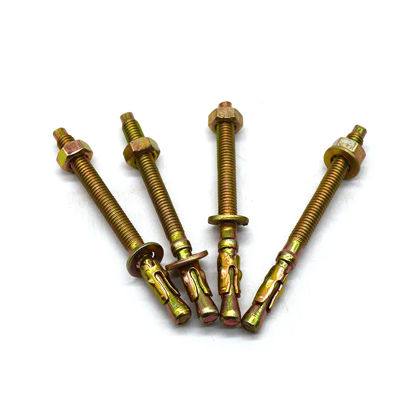 Клиновой анкер с шестигранной гайкой din934 и плоской шайбой din125, углеродистая сталь