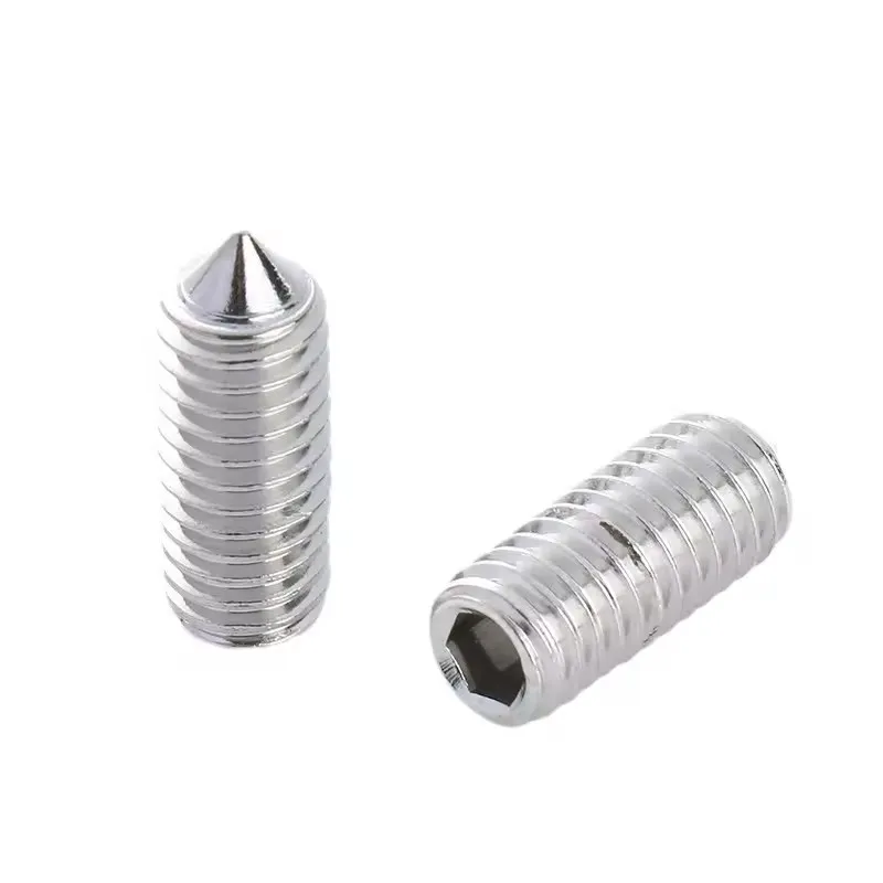 Винт крепления с заострением внутреннего шестиугольного конуса