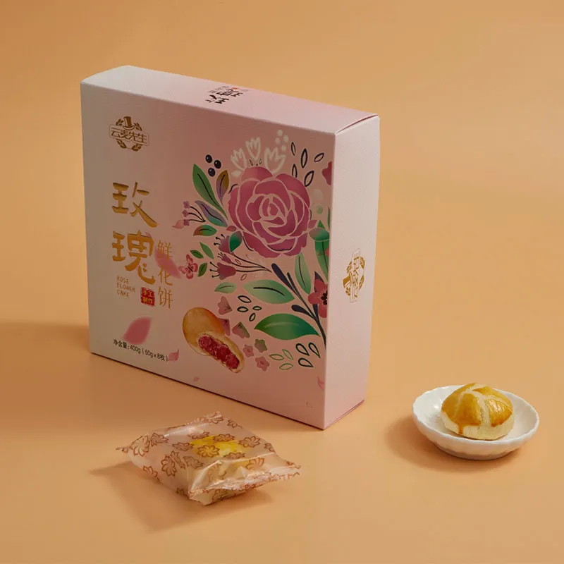 Классические свежие цветочные пирожные — 50 г × 8 шт. в коробке