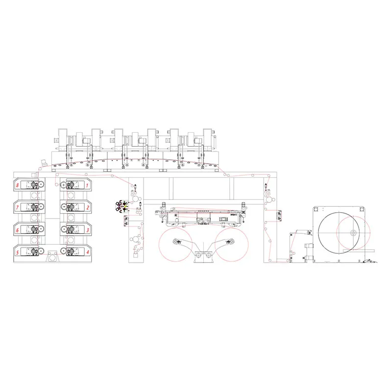Флексографская печатная машина ламинированного типа пилотной серии