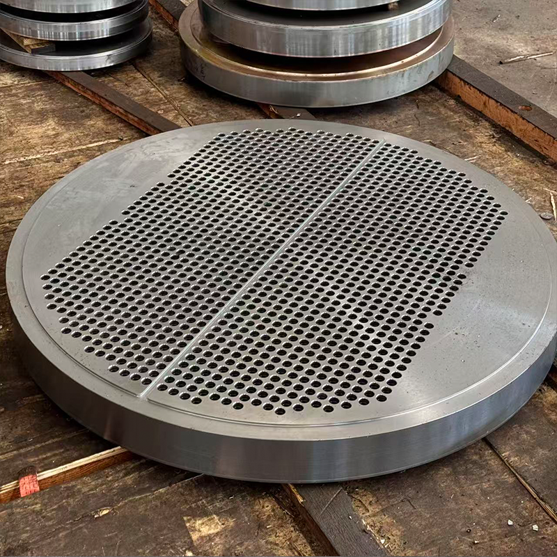 Высокоточная трубная решетка из углеродистой стали, прецизионная обработка на станках с ЧПУ, изготовление на заказ для теплообменников
