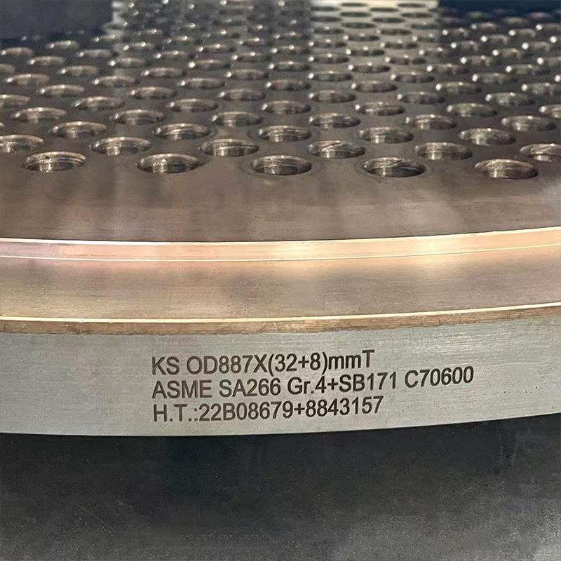 Композитная трубная решетка, углеродистая сталь нержавеющая сталь с плакированием из медного сплава (2)