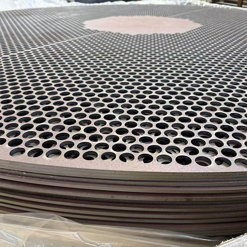 Перегородка из углеродистой стали SA36, экономичный вариант для промышленных теплообменников, прецизионная обработка с множеством отверстий, изготовление на заказ