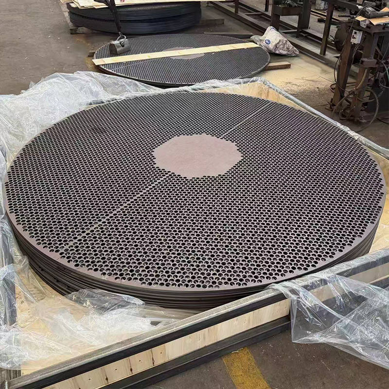 Перегородка из углеродистой стали SA36, экономичный вариант для промышленных теплообменников, прецизионная обработка с множеством отверстий, изготовление на заказ