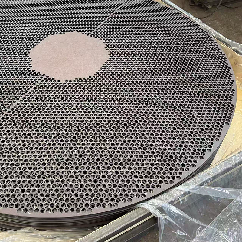 Перегородка из углеродистой стали SA36, экономичный вариант для промышленных теплообменников, прецизионная обработка с множеством отверстий, изготовление на заказ