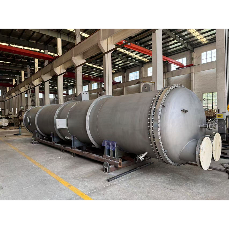 Титановый кожухотрубный теплообменник с сертификацией PED, устойчивый к сильной коррозии, высокоэффективное теплообменное оборудование для химической промышленности и опреснения морской воды