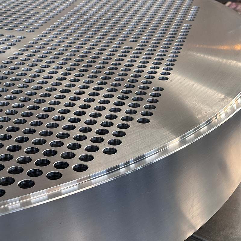Трубная решетка из легированной стали ASTM A182 F5, высокоточное изготовление на заказ, прямые поставки от производителя для теплообменников