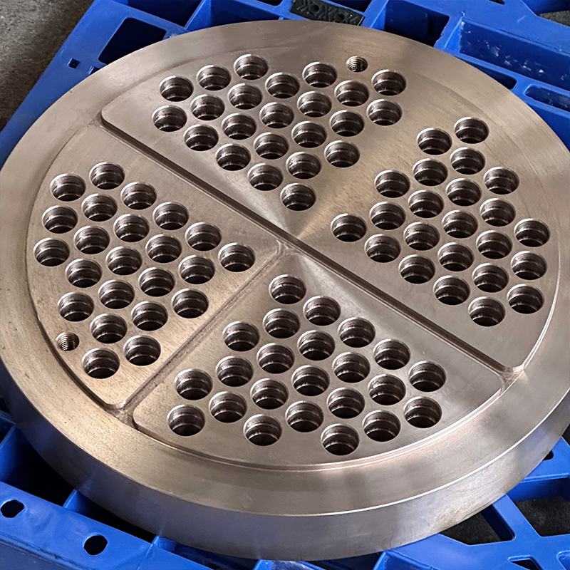 Трубная решетка из медно-никелевого сплава C70600, устойчивая к коррозии в морской воде, изготовление на заказ для теплообменников