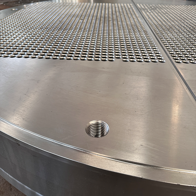 Трубная решетка из нержавеющей стали 321, прецизионная обработка с множеством отверстий, изготовление на заказ для теплообменников