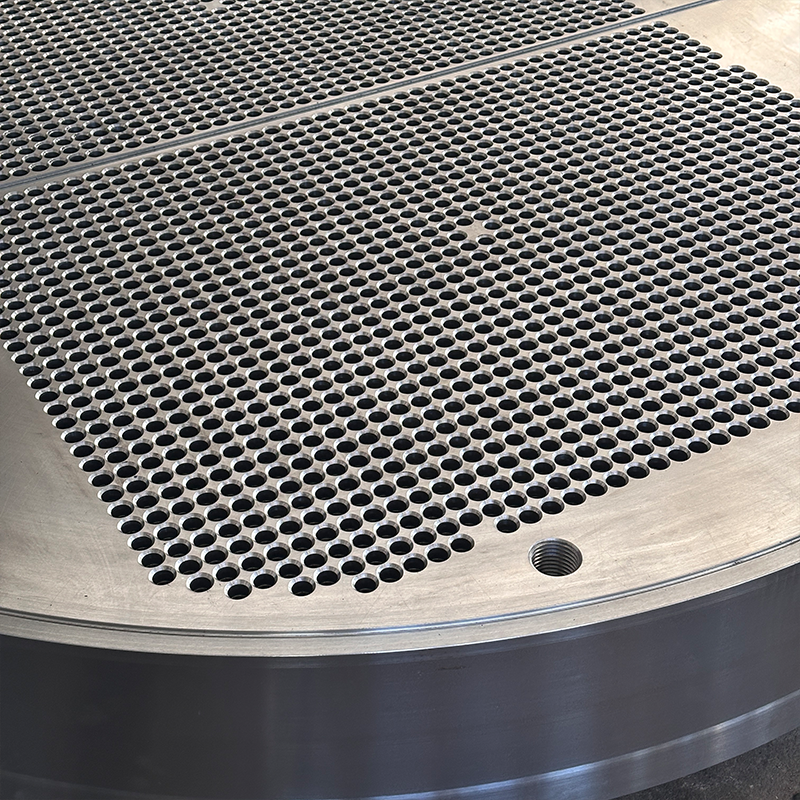 Трубная решетка из нержавеющей стали 321, прецизионная обработка с множеством отверстий, изготовление на заказ для теплообменников