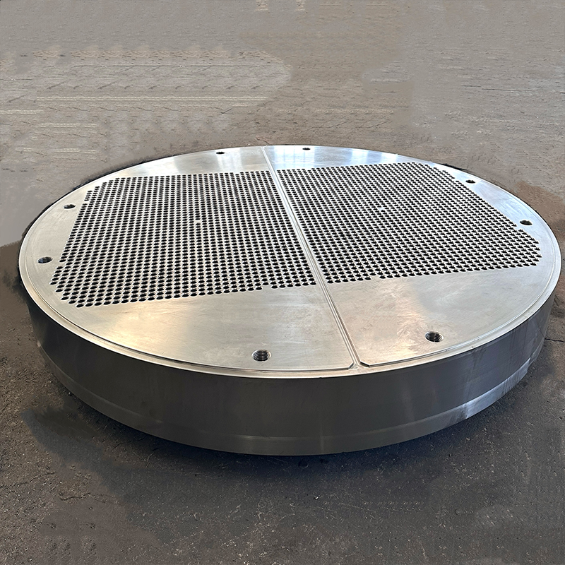 Трубная решетка из нержавеющей стали 321, прецизионная обработка с множеством отверстий, изготовление на заказ для теплообменников