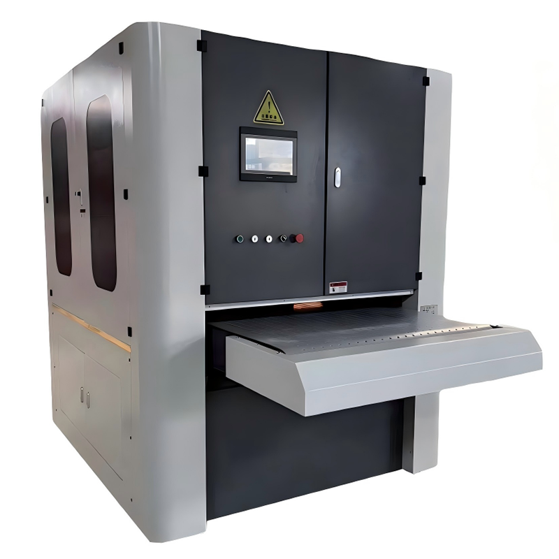 Широколенточный станок с роликовыми щетками для удаления заусенцев, полировки, финишной обработки и снятия фасок на металлических изделиях