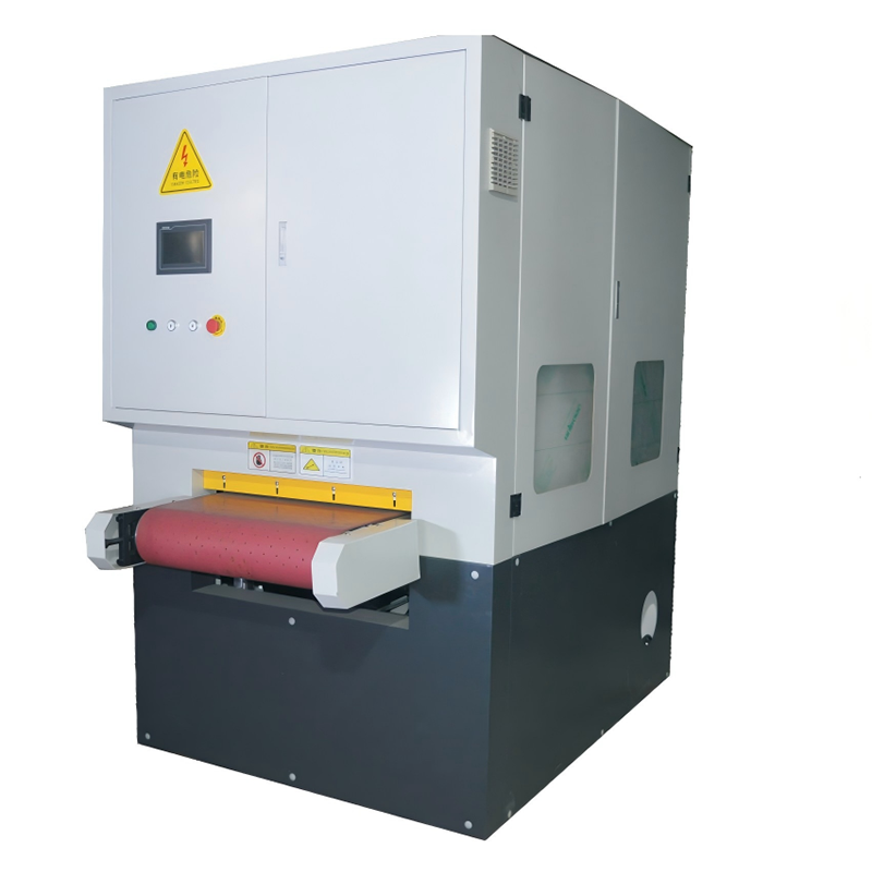 Широколенточный станок с роликовыми щетками для удаления заусенцев, полировки, финишной обработки и снятия фасок на металлических изделиях