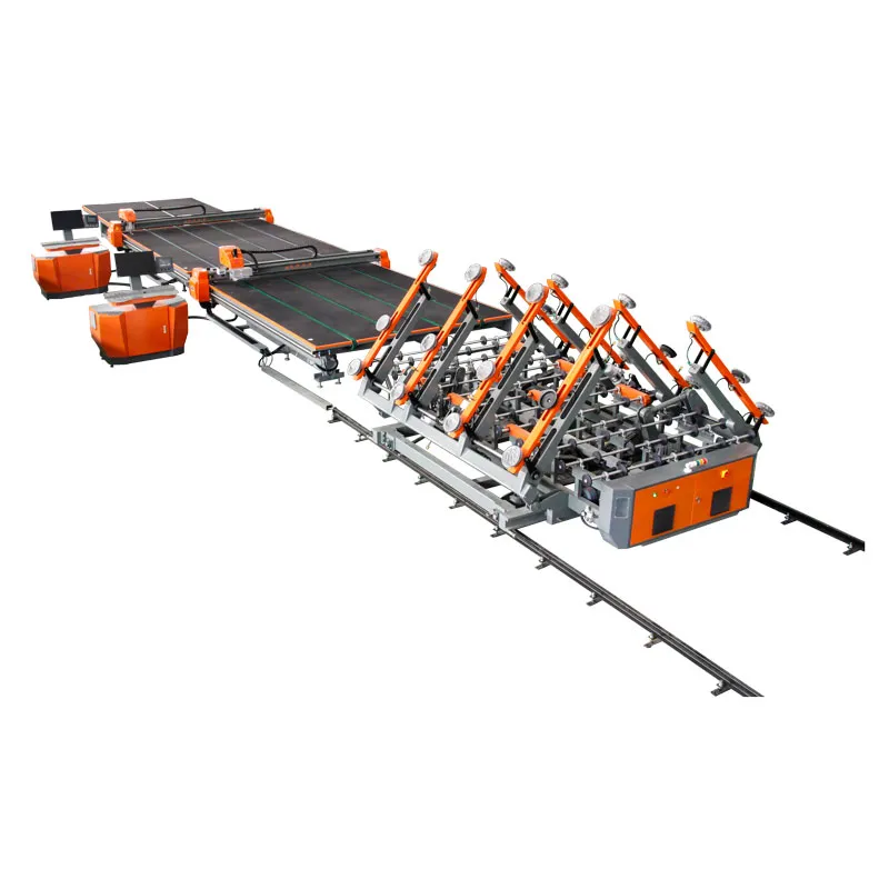 Поточная линия для лазерной маркировки и резки стекла