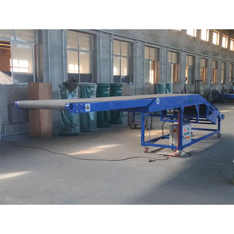 Наклонный телескопический ленточный конвейер