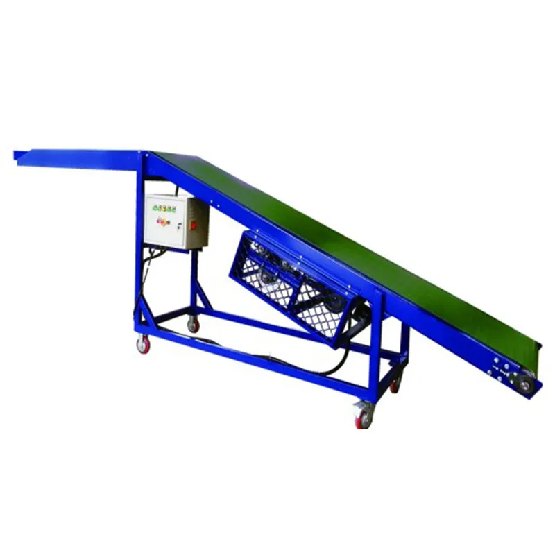 Наклонный телескопический ленточный конвейер