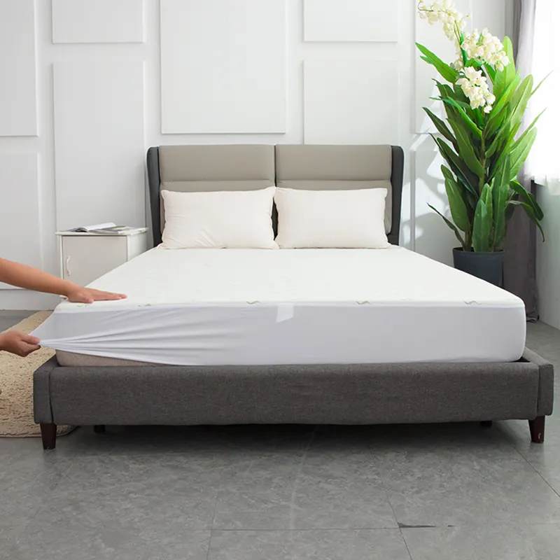 Водонепроницаемый защитный чехол для матраса из бамбукового жаккарда с узором смайлик