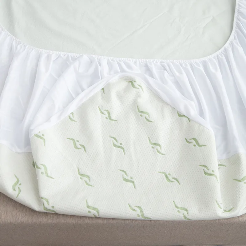 Водонепроницаемый защитный чехол для матраса из бамбукового жаккарда с узором смайлик