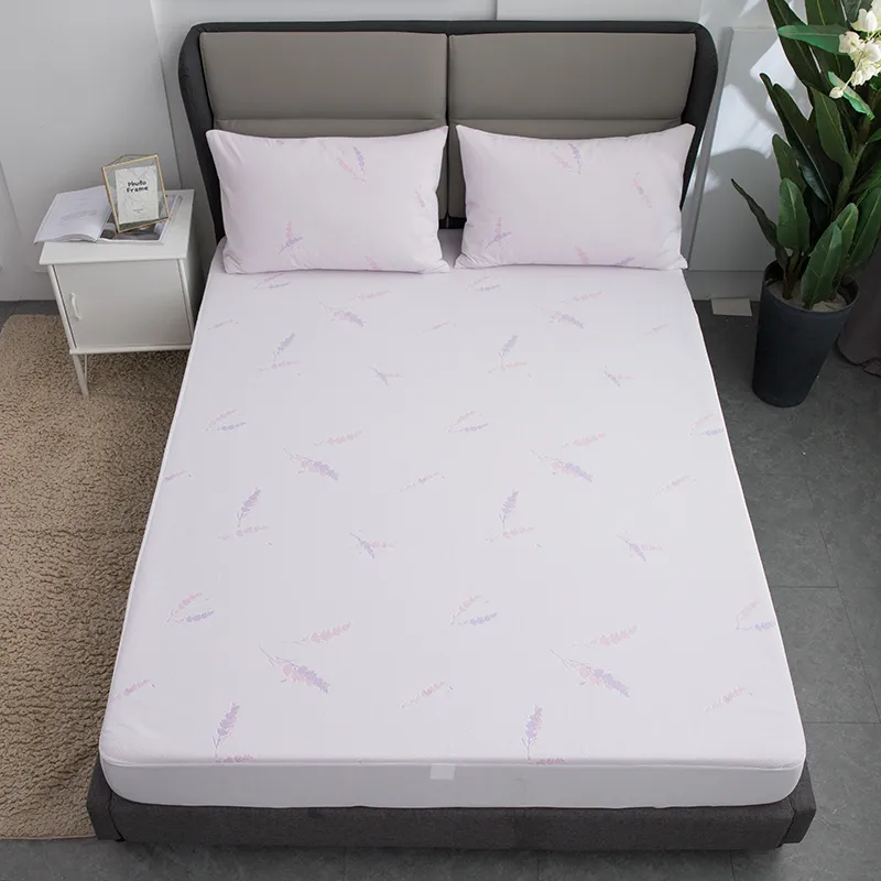 Водонепроницаемый защитный чехол для матраса из полиэфирного жаккарда пропитанного лавандой