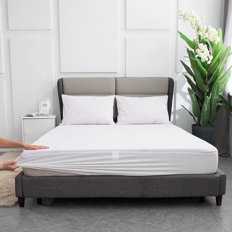 Водонепроницаемый защитный чехол для матраса из полиэфирного жаккарда пропитанного лавандой