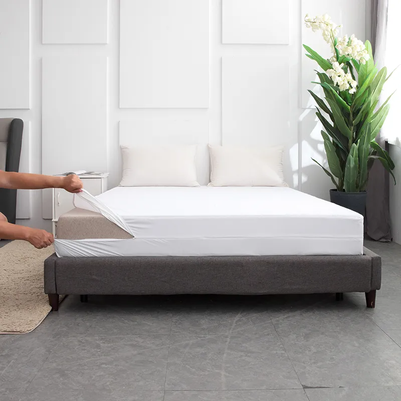 Водонепроницаемый защитный чехол для матраса на молнии из хлопкового махра