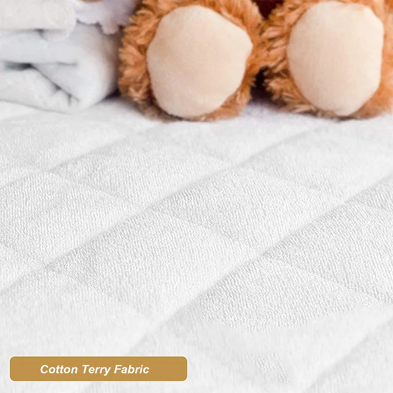 Детский водонепроницаемый защитный чехол для матраса из стеганого бамбукового махра