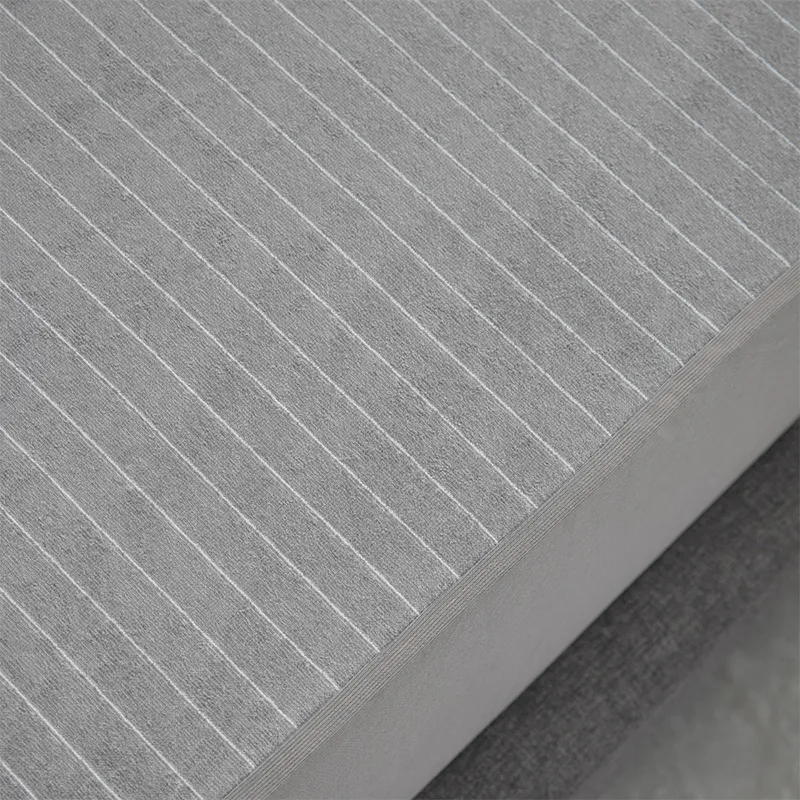 Полосатая хлопковая махровая ткань