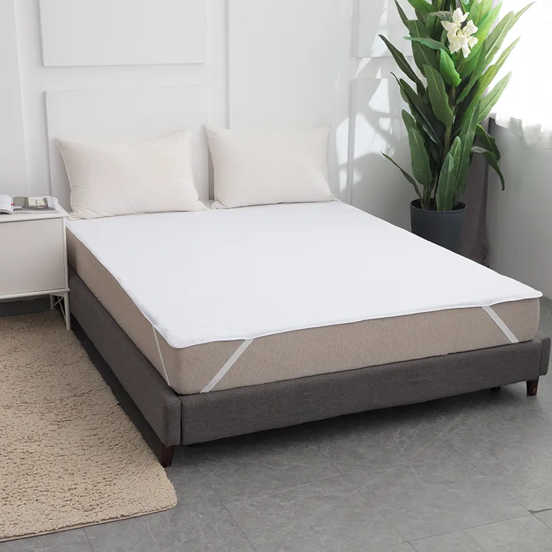 Хлопковый махровый защитный чехол для матраса с резинками по углам