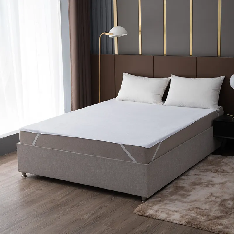 Хлопковый махровый защитный чехол для матраса с резинками по углам