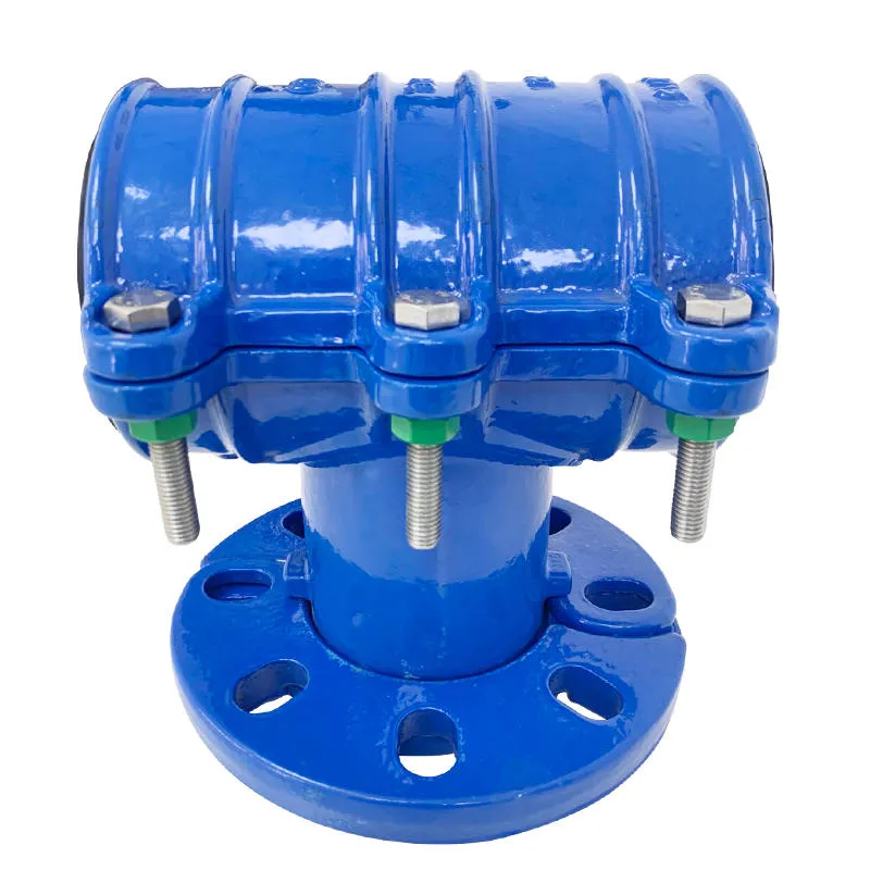 Тройник разветвительный с подвижным фланцем для ПВХ и ПЭ труб