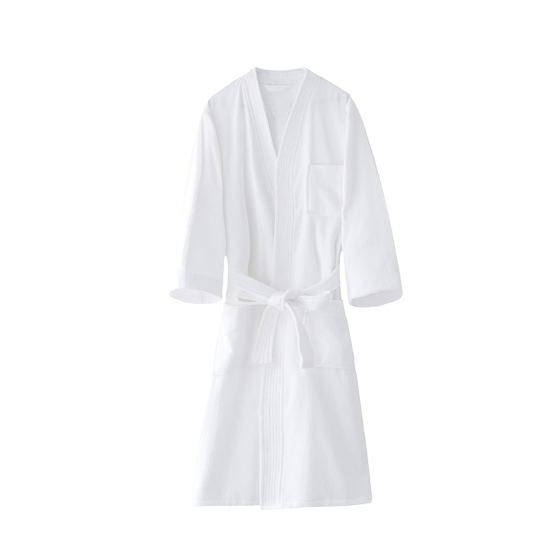 Хлопковый халат  однотонный