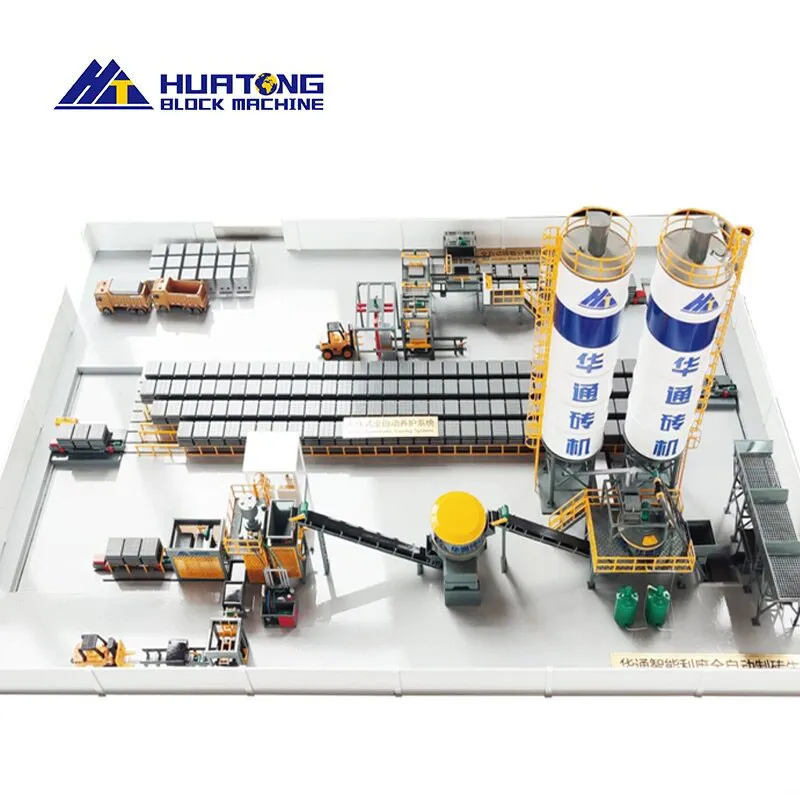 Линия на основе статического пресса для производства кирпича