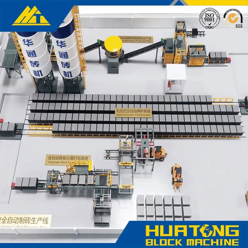 Линия на основе статического пресса для производства кирпича