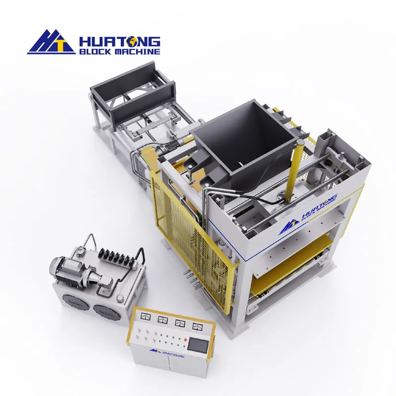 Расположение полностью автоматического устройства для формования кирпичных блоков модели QT4-15