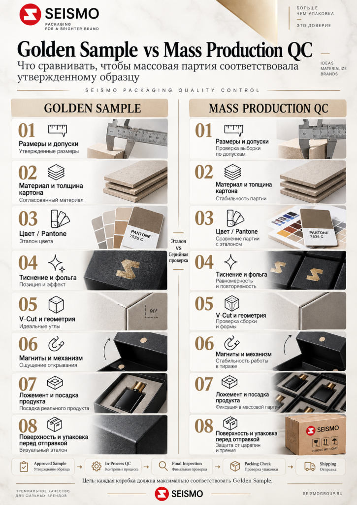 Сравнение Golden Sample и контроля качества массового производства