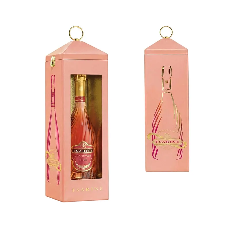 Решение по упаковке бутылки шампанского с прозрачным окном