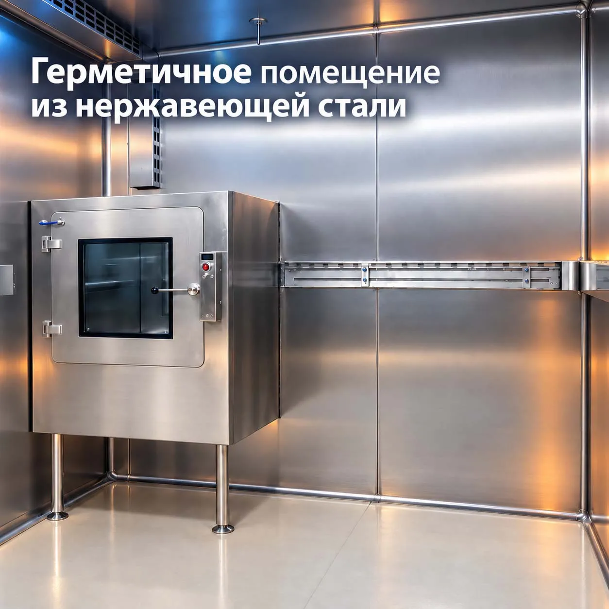 Герметичная камера из нержавеющей стали для био...