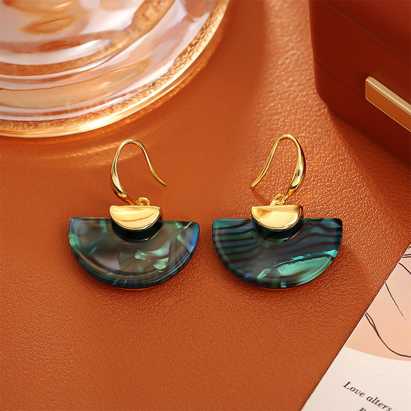 Набор сережек для ожерелья с рисунком раковины морского ушка