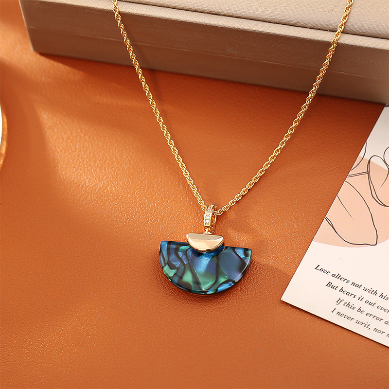 Набор сережек для ожерелья с рисунком раковины морского ушка