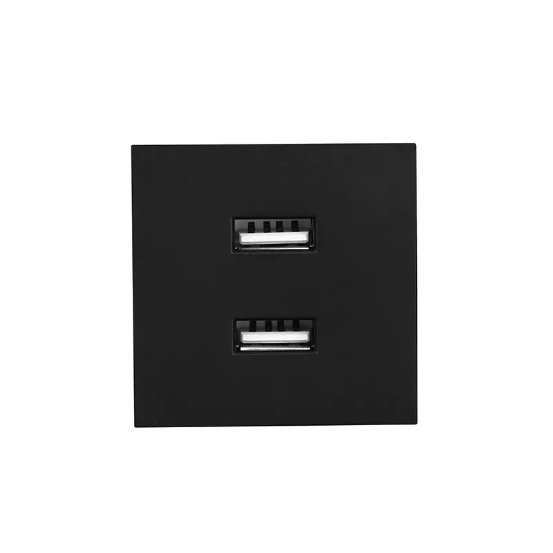 Двухпортовый зарядный USB-модуль 45×45 мм