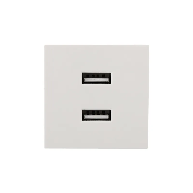 Двухпортовый зарядный USB-модуль 45×45 мм