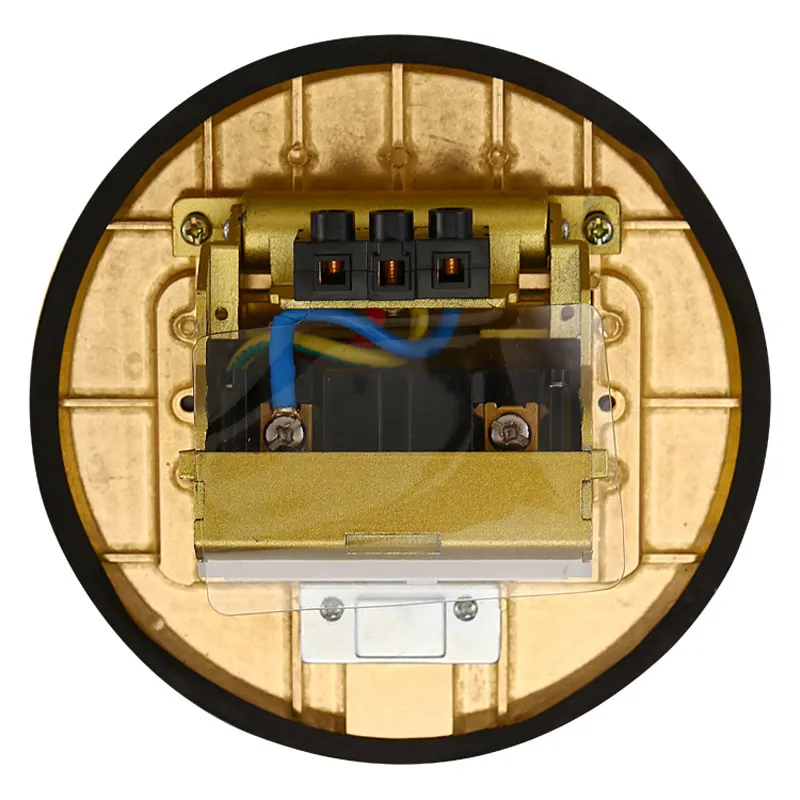 Круглая напольная розетка J08, Cat6, с питанием