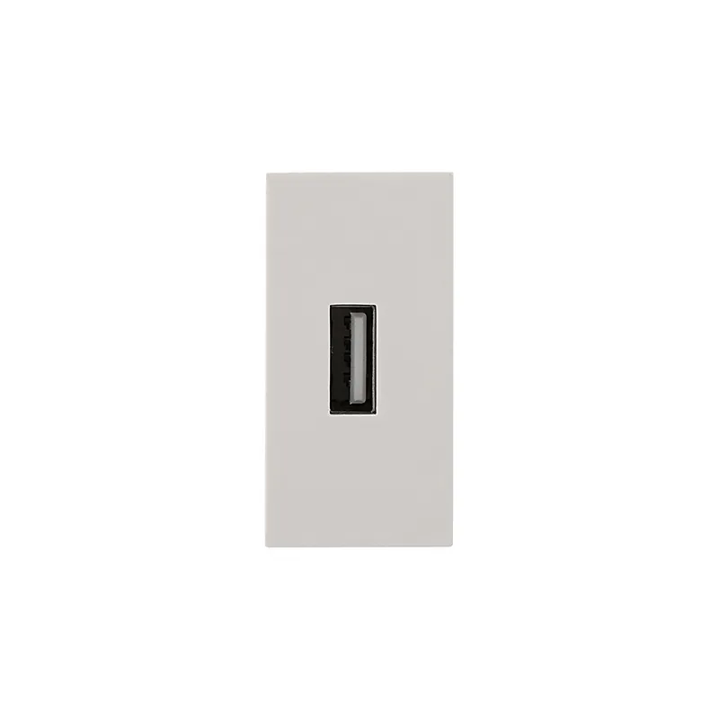 Модуль USB-розетки 10 Вт, 45×22,5 мм, в белом и черном исполнении