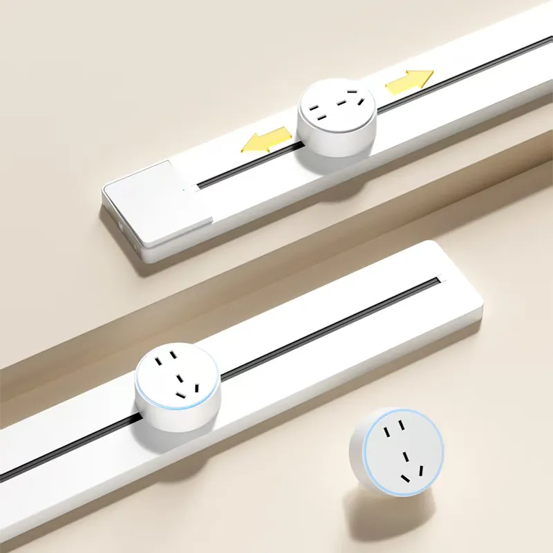 Настраиваемый шинопровод с розетками и USB-портами для зарядки