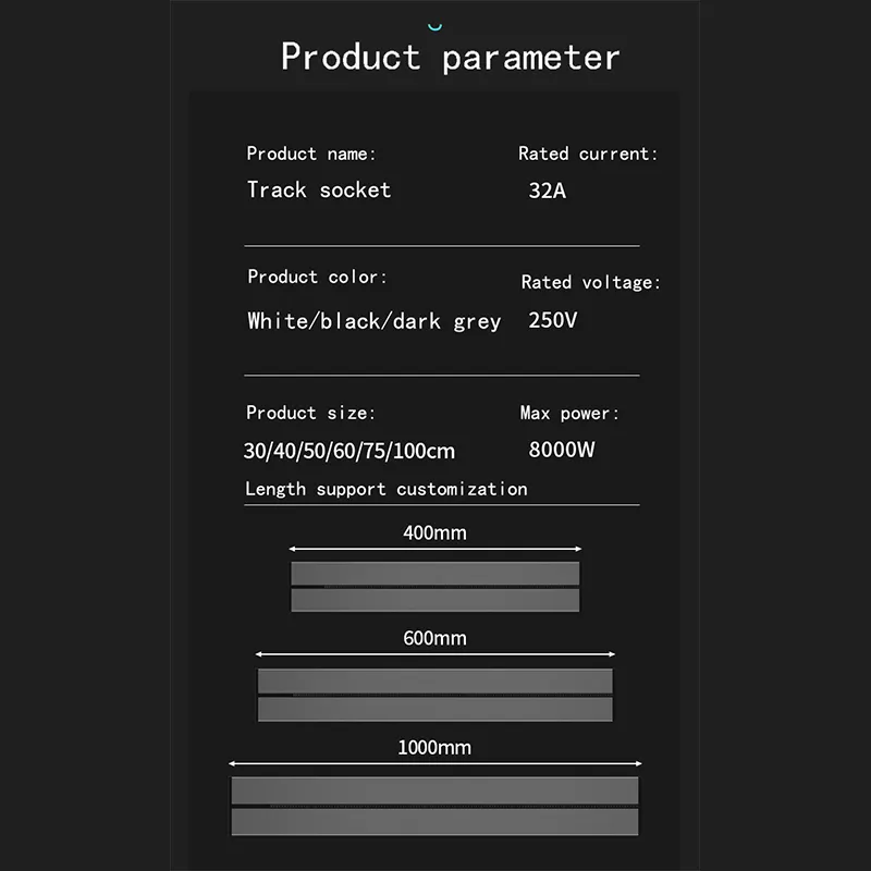 Настраиваемый шинопровод с розетками и USB-портами для зарядки