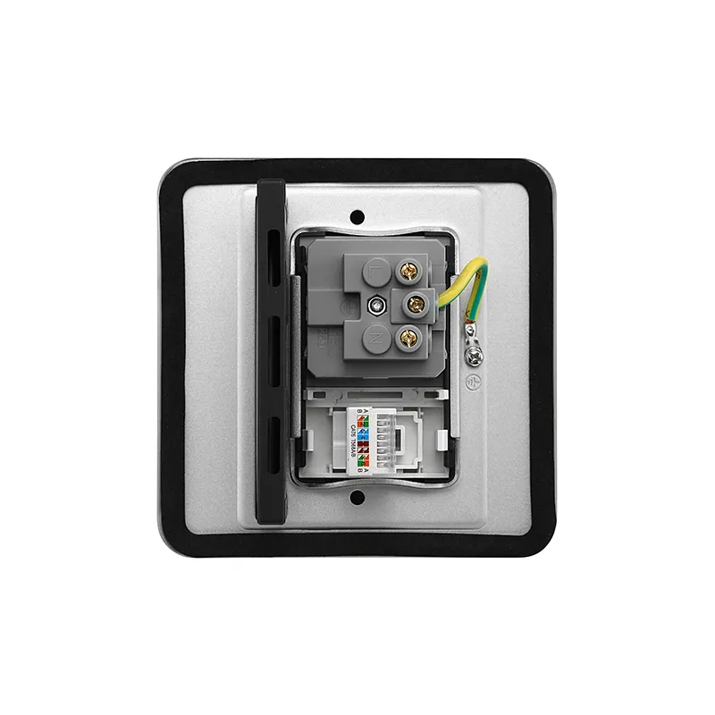 Флип-крышечная розетка питания с разъемом RJ45 для компьютера, встраиваемая напольная розетка