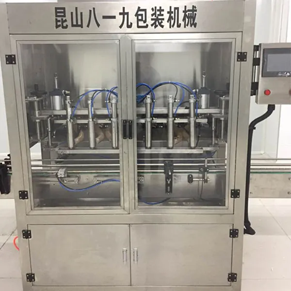 Линейная 6-головочная машина для розлива соусов