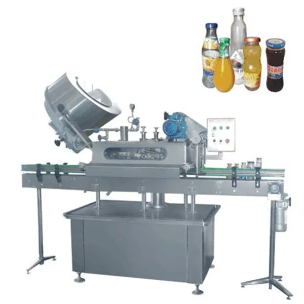 Линейная паровая эжекционная машина для закручивания крышек