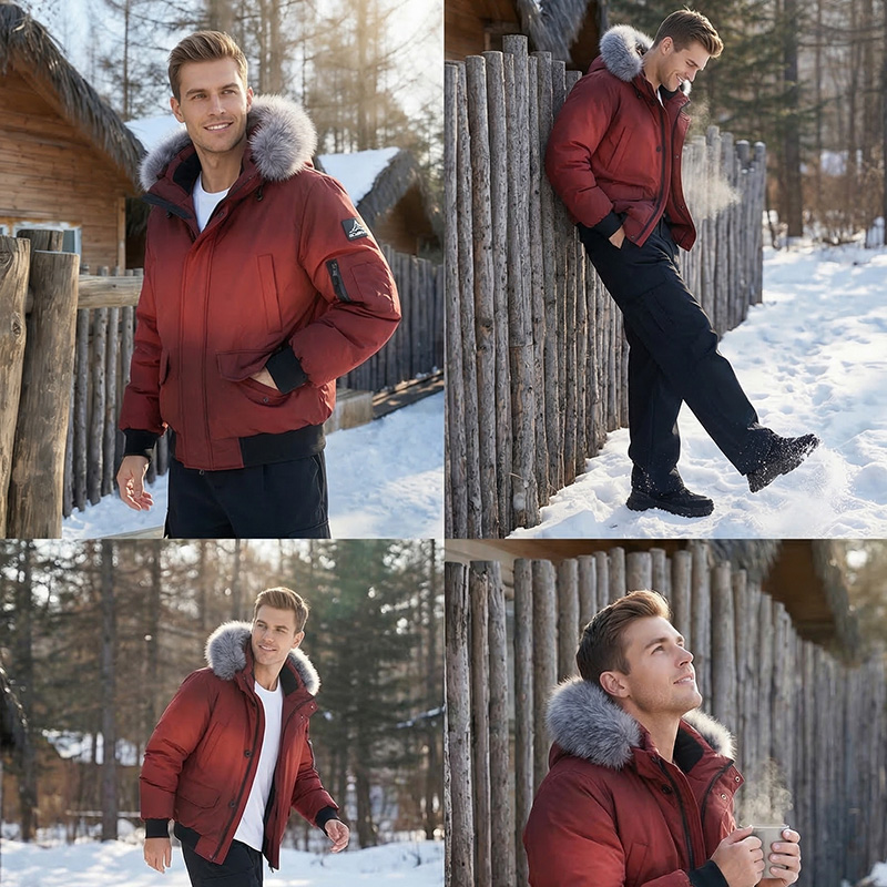 SCUBALY-MY269033 стёганая куртка-парка с капюшоном и большим меховым воротником